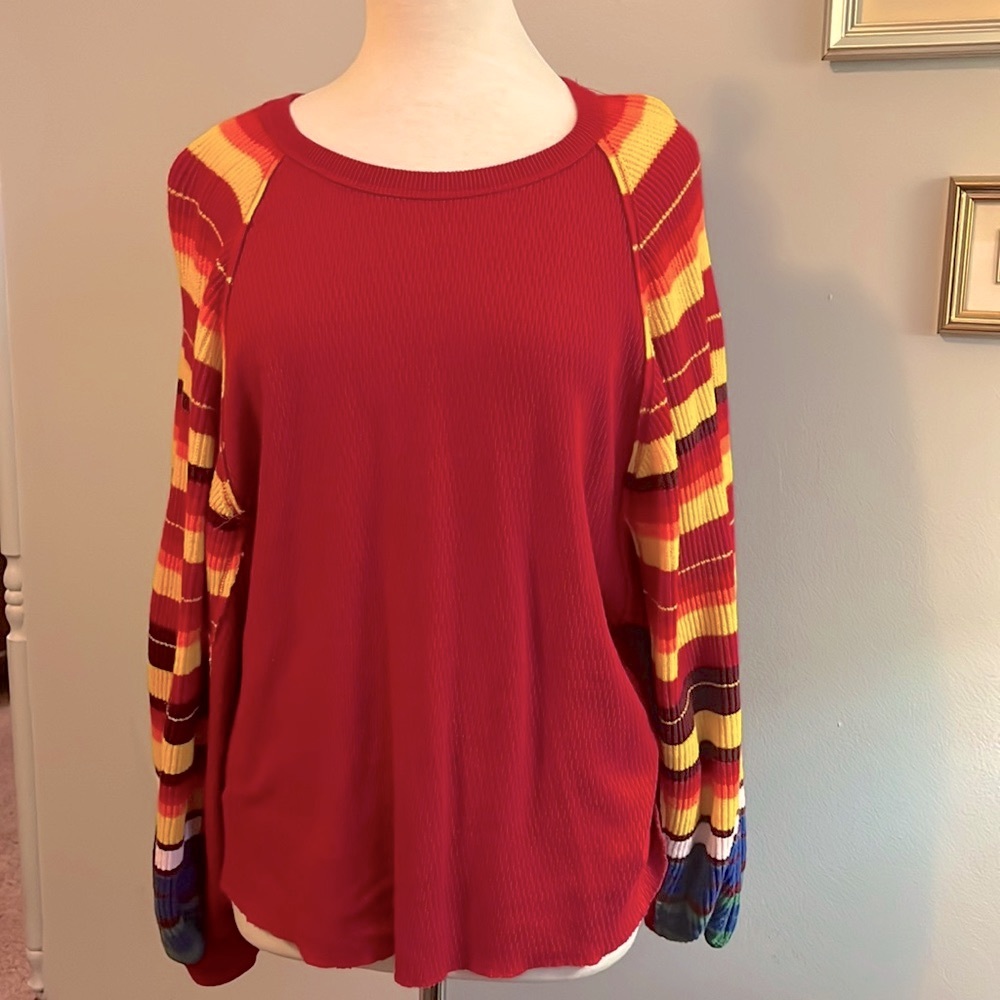 Free People Rainbow Sweater